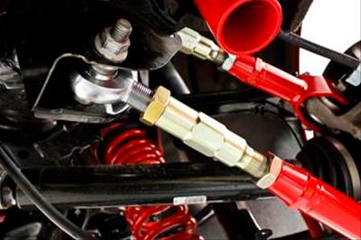 BMR LOWER TRAILING ARMS ON-CAR ADJUSTABLE ROD ENDS RED (2016+ CAMARO) - eliteracefab.com