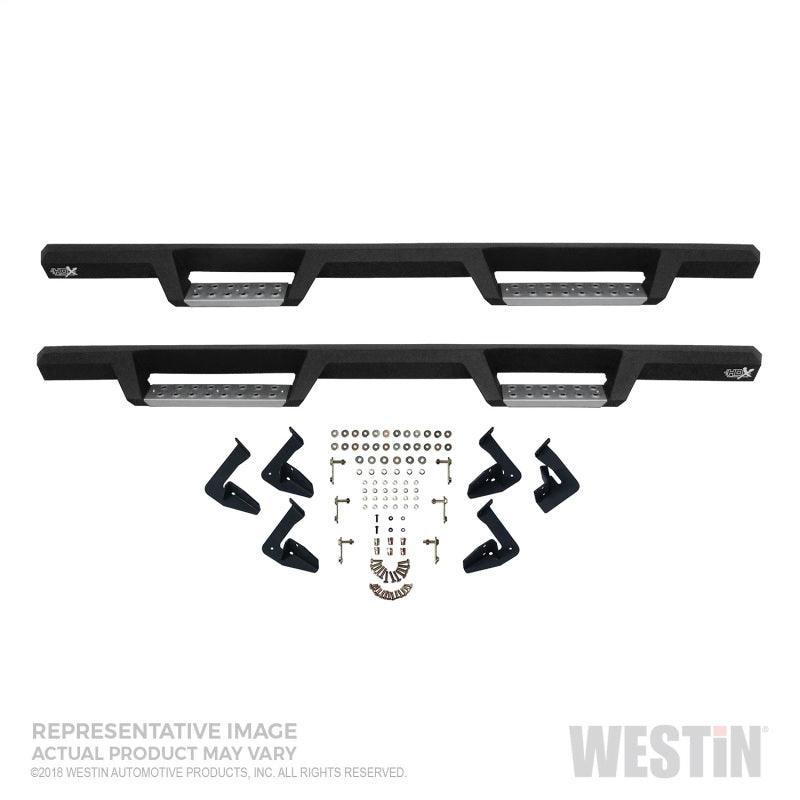 Westin/HDX Stainless 15-18 Ford F-150 SC/17-18 F-250/F-350 CC Drop Nerf Step Bars - Textured Black