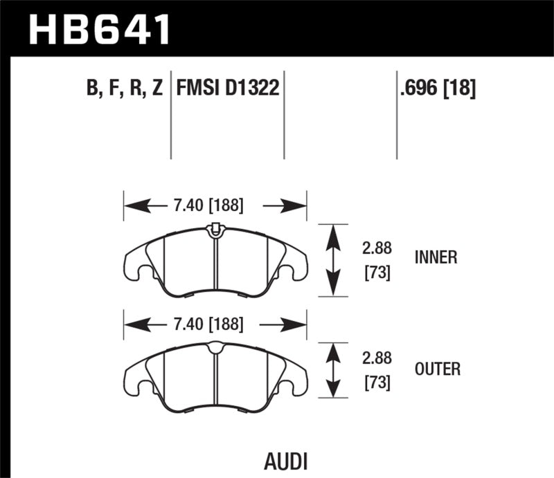 Hawk 2009-2014 Audi A4 HPS 5.0 Front Brake Pads - eliteracefab.com