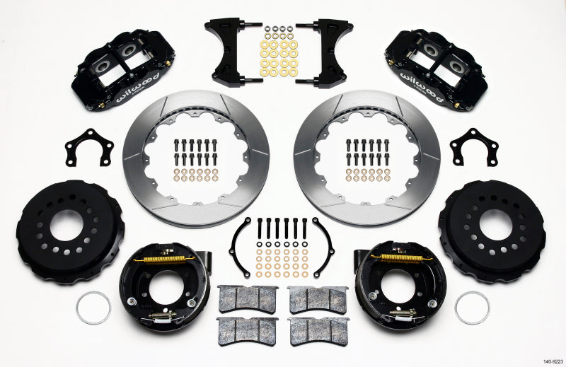 Wilwood Narrow Superlite 4R Rear P-Brk Kit 12.88in Ford 8.8 w/2.5in Offset-5 Lug Wilwood