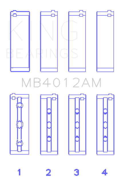 King Toyota 5VZFE Crankshaft Main Bearing Set King Engine Bearings