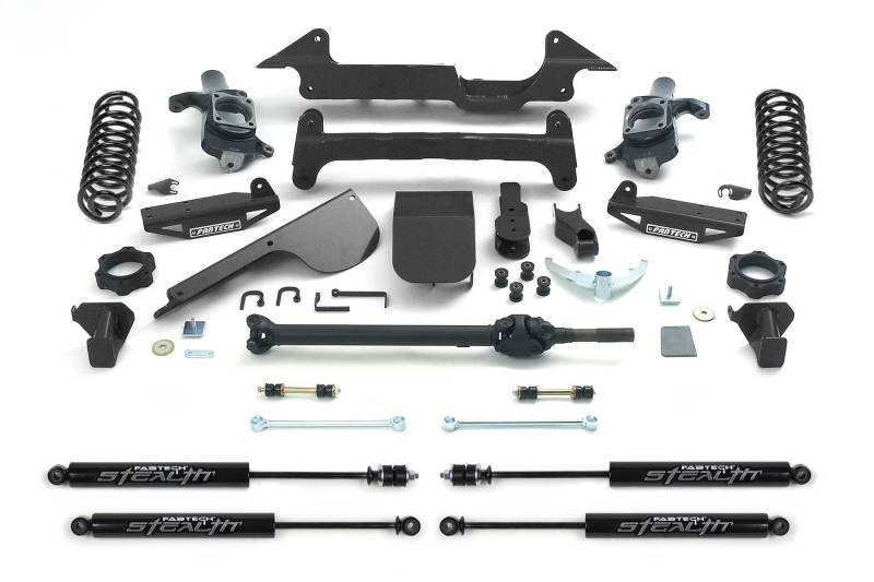 Fabtech 03-08 Hummer H2 4WD w/Rear Coil Springs 6in Perf. System w/Stealth Shocks - eliteracefab.com
