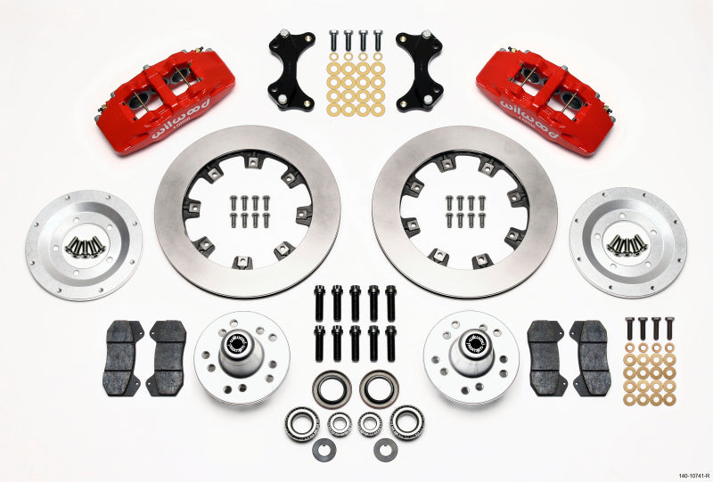 Wilwood Dynapro 6 Front Hub Kit 12.19in Red WWE ProSpindle Wilwood