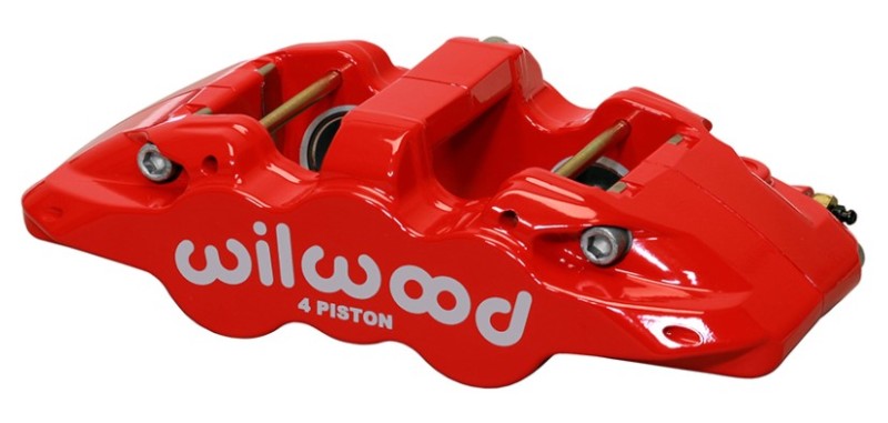 Wilwood Caliper-Aero4-R/H - Red 1.88/1.62in Pistons 1.25in Disc Wilwood
