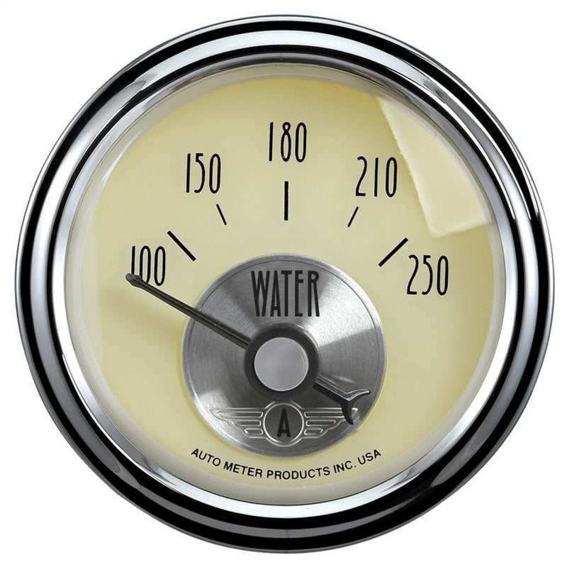 Autometer Prestige Antique Ivory Series 2-1/16in 100-250 Deg F Electric Water Temp Gauge 2037