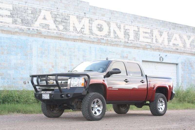 Road Armor 08-13 Chevy 1500 Stealth Front Winch Bumper w/Titan II Guard - Tex Blk Road Armor