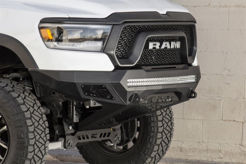 Addictive Desert Designs 2019 Ram Rebel 1500 Stealth Fighter Fr Bumper w/Parking Sensor Cutouts Addictive Desert Designs