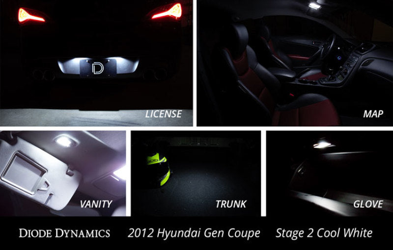 Diode Dynamics 10-16 Hyundai Genesis Coupe Interior Kit Stage 1 - Cool - White
