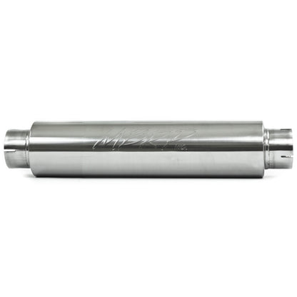 MBRP Universal Quiet Tone Muffler 4in Inlet/Outlet 24in Body 6in Dia 30in Overall T304 - eliteracefab.com