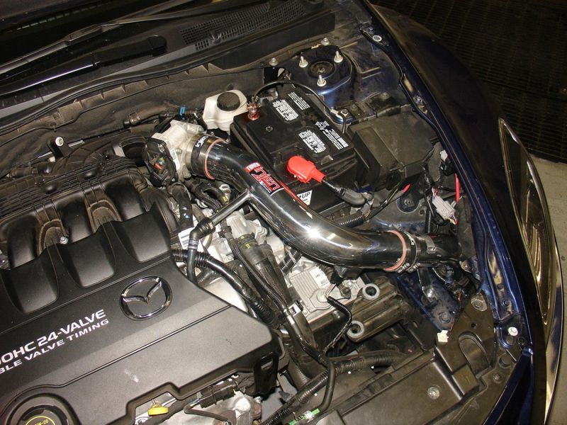 Injen 09-10 Mazda 6 3.7L V6 Black Tuned Cold Air Intake w/ MR Tech and Web Nano-Fiber Dry Filter - eliteracefab.com