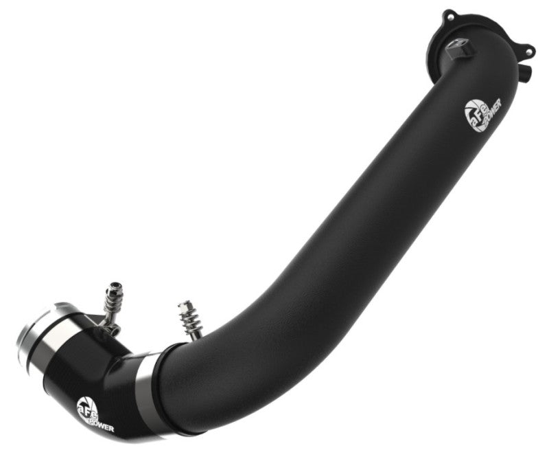 aFe BladeRunner Black 2-3/4in Aluminum Charge Pipe 2021 Toyota Supra GR (A90) I4-2.0L (t) B48 - eliteracefab.com