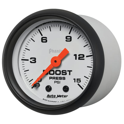 Autometer Phantom 52mm 0-15PSI Mechanical Boost Pressure Gauge 5702