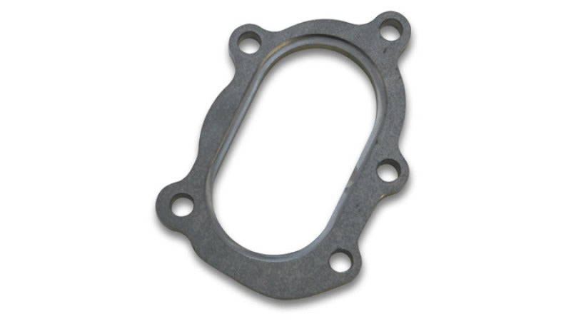 Vibrant GT25R / GT28R Discharge Flange with Oval Outlet (5 Bolt) Mild Steel 1/2in Thick - eliteracefab.com