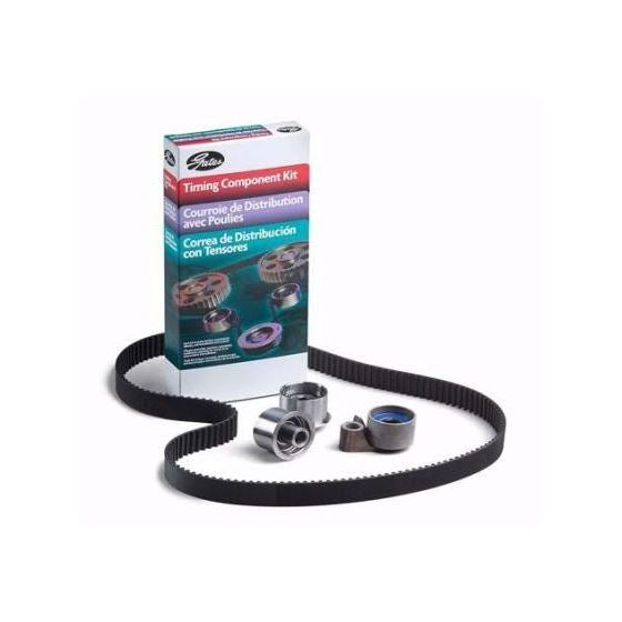 Gates 04-08 Subaru 2.0L & 2.5L Stock Replacement Timing Belt Component Kit (Belt Tensioner 4 Idlers) - eliteracefab.com