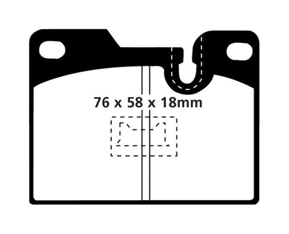 EBC 79-88 Porsche 924 2.0 Turbo Yellowstuff Rear Brake Pads - eliteracefab.com