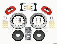 Load image into Gallery viewer, Wilwood Narrow Superlite 4R Front Hat Kit 14.00in Drill Red 2007-Up Jeep Wrangler - eliteracefab.com