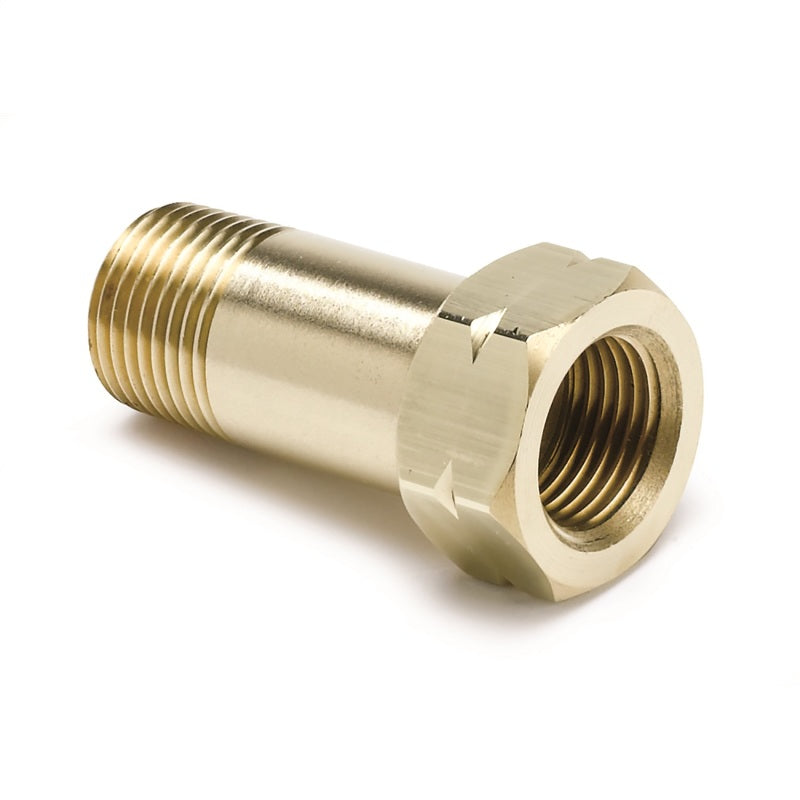 Autometer Fitting Adapter 3/8in NPT Male Extension Brass for Mechanical Temperature Gauge AutoMeter