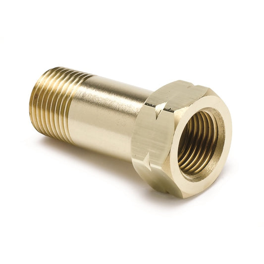 Autometer Fitting Adapter 3/8in NPT Male Extension Brass for Mechanical Temperature Gauge AutoMeter