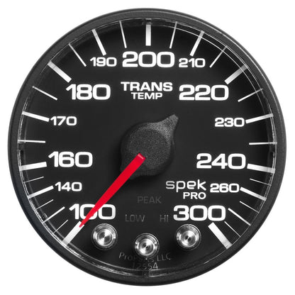 Autometer Spek-Pro 52.4mm 100-300 Deg F Digital Stepper Motor Trans Temp Gauge P342328
