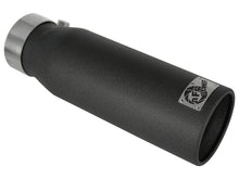 Load image into Gallery viewer, aFe MACHForce XP Exhausts Tips SS-304 EXH Tip 3in x 4Out x 12L Bolt-On (blk) - eliteracefab.com