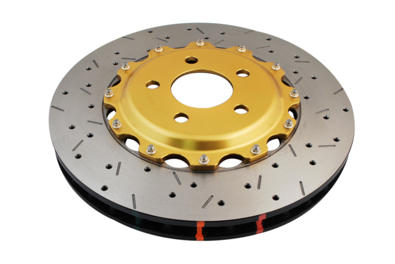 DBA 99-04 Audi A6 Quattro 4.2L Front 5000 Series Drilled & Slotted Rotor w/Gold Hat DBA