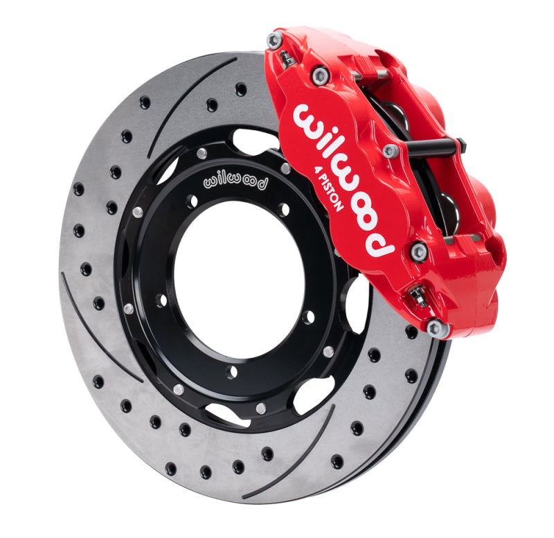 Wilwood 69-74 Porsche 911 Front Superlite Brake Kit 3in MT Drilled & Slotted Face - Red Wilwood