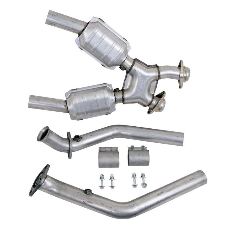 BBK 99-04 Mustang 4.6 GT / Cobra High Flow X Pipe With Catalytic Converters - 2-1/2 - eliteracefab.com