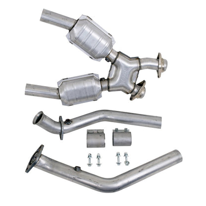 BBK 99-04 Mustang 4.6 GT / Cobra High Flow X Pipe With Catalytic Converters - 2-1/2 - eliteracefab.com