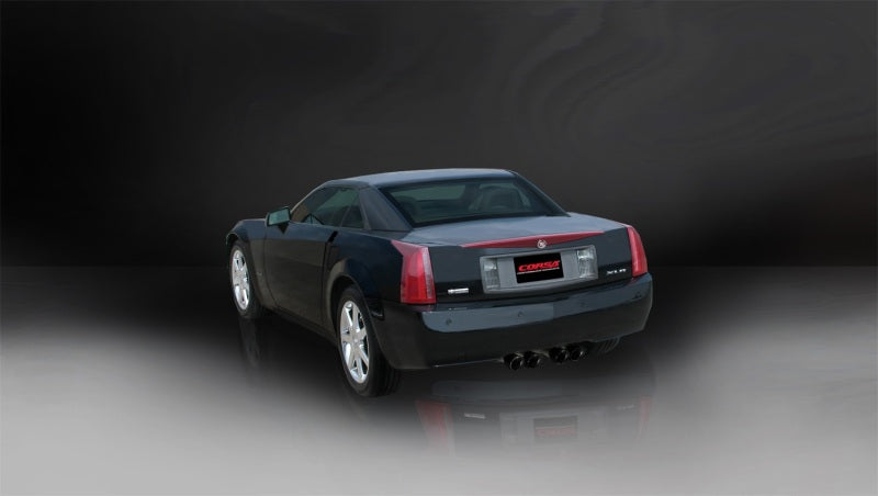 Corsa 04-08 Cadillac XLR 4.6L 25in Cat-Back Dual Rear w Twin 35in Black Pro-Series Tips CORSA Performance