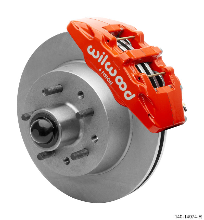 Wilwood Dynapro 6 Front Hub Kit 11.86in 51-59 Chevrolet 1500 1/2 Ton - Red Wilwood