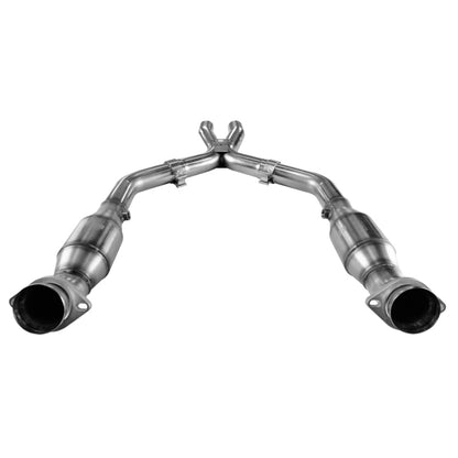 Kooks 05-10 Ford Mustang GT 2 1/2in x 2 1/2in OEM Exhaust GREEN Cat X Pipe Kooks Headers