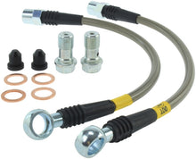 Load image into Gallery viewer, STOPTECH 02-08 AUDI A4 QUATTRO REAR STAINLESS STEEL BRAKE LINE KIT, 950.33502 - eliteracefab.com