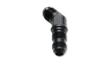 Load image into Gallery viewer, Vibrant -6AN Bulkhead Adapter 45 Degree Elbow Fitting - Anodized Black Only - eliteracefab.com