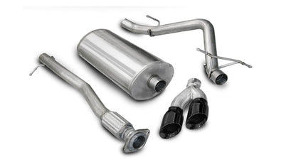 Corsa 10-10 GMC Sierra Denali 6.2L V8 3in Cat-Back Single Side w Twin 4in Black Pro-Series Tips CORSA Performance