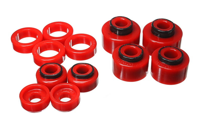 Energy Suspension 05-07 Ford F250/F350 2/4WD Red Body Mount Set - eliteracefab.com