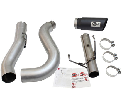 aFe MACHForce XP Exhaust Large Bore 5in DPF-Back Alu. 13-15 Dodge Trucks L6-6.7L (td) *Black Tip - eliteracefab.com