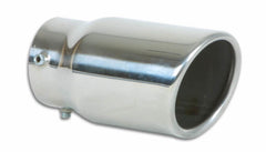 Vibrant 3in Round SS Bolt-On Exhaust Tip (Single Wall Angle Cut Rolled Edge) - eliteracefab.com