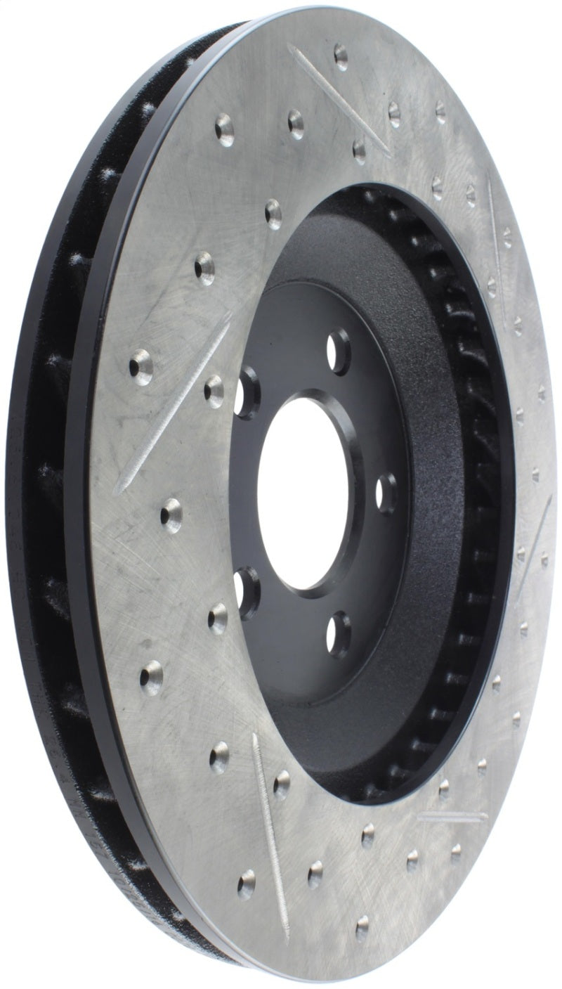STOPTECH 94-04 FORD MUSTANG SVT COBRA SLOTTED & DRILLED SPORT FRONT RIGHT BRAKE ROTOR, 127.61045R - eliteracefab.com