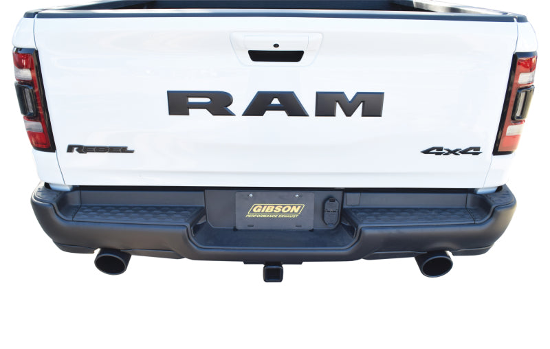 Gibson 2019 Ram 1500 Laramie 5.7L 2.5in Cat-Back Dual Split Exhaust - Black Elite - eliteracefab.com