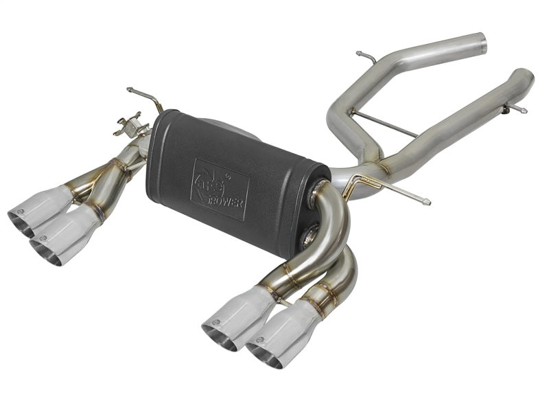 aFe MACH Force-Xp 2-1/2in SS Axle Back Exhaust w/Polished Tips 15+ BMW M3/M4 (F80/F82) L6 3.0L (tt) aFe