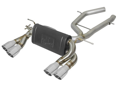 aFe MACH Force-Xp 2-1/2in SS Axle Back Exhaust w/Polished Tips 15+ BMW M3/M4 (F80/F82) L6 3.0L (tt) aFe