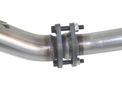 aFe Twisted Steel Delete Down-Pipe and Y-Pipe 2 to 2-1/2in Alum Steel Exhaust 12-16 Jeep Wrangler aFe