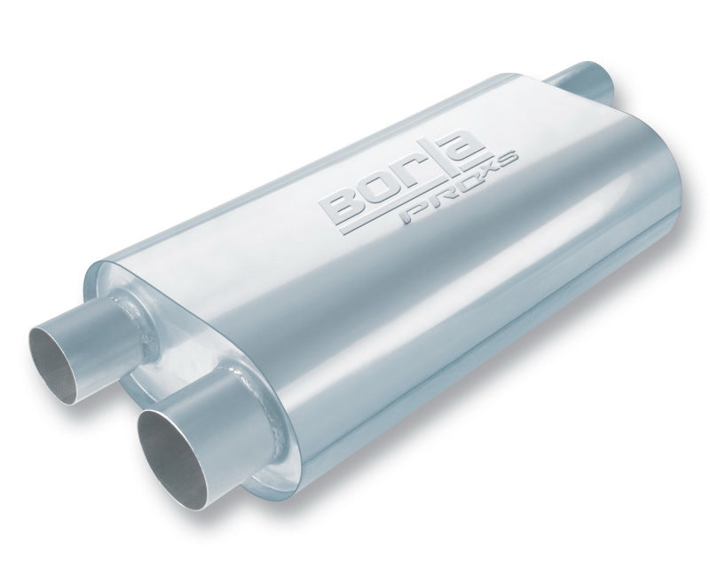 Borla Universal Oval Transverse 2.5in Inlet/Outlet 19in x 10.25in x 5.5in Turbo XL Muffler - eliteracefab.com