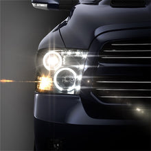 Load image into Gallery viewer, Spyder Dodge Ram 1500 09-14 Projector Headlights Halogen- CCFL Halo LED - Blk PRO-YD-DR09-CCFL-BK - eliteracefab.com