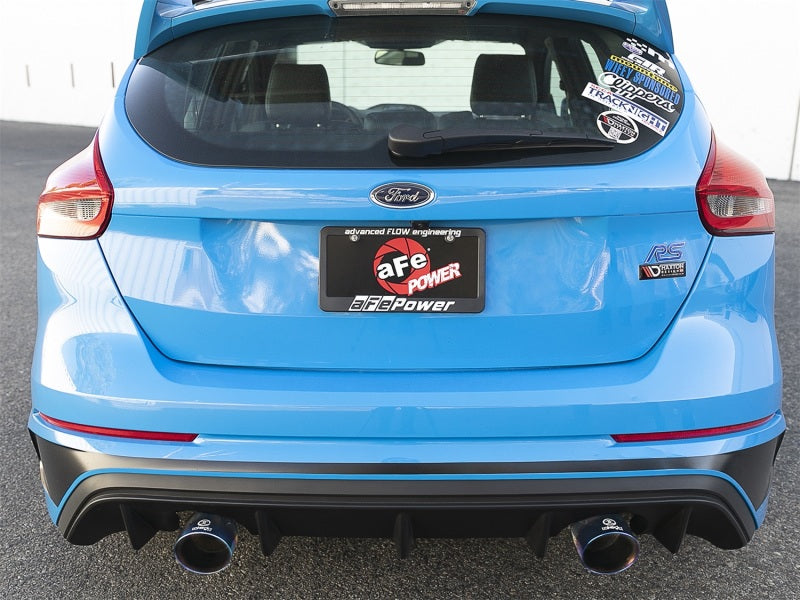 aFe Takeda 3in 304 SS Cat-Back Exhaust System w/ Blue Flame Tip 16-18 Ford Focus RS I4-2.3L (t) aFe
