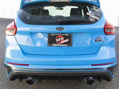 aFe Takeda 3in 304 SS Axle-Back Exhaust System w/ Blue Flame Tip 16-18 Ford Focus RS 2.3L (t) aFe