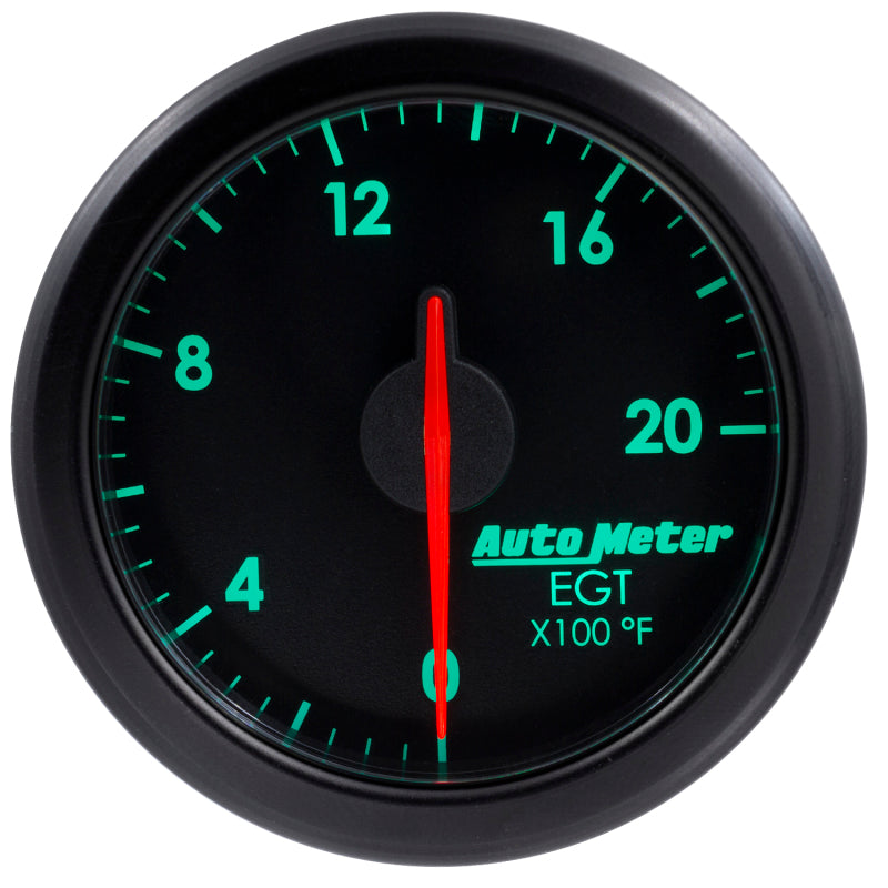 Autometer Airdrive 2-1/16in EGT Gauge 0-2000 Degrees F - Black 9145-T