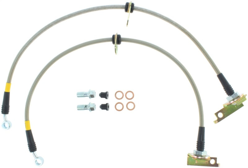 StopTech 11-15 Honda CR-Z / 09-14 Honda Fit Stainless Steel Front Brake Lines - eliteracefab.com