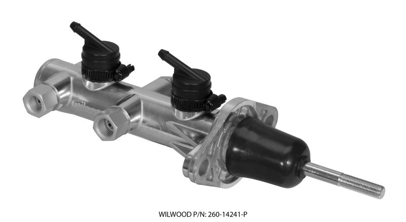 Wilwood Tandem Remote Master Cylinder - 7/8in Bore Ball Burnished Wilwood