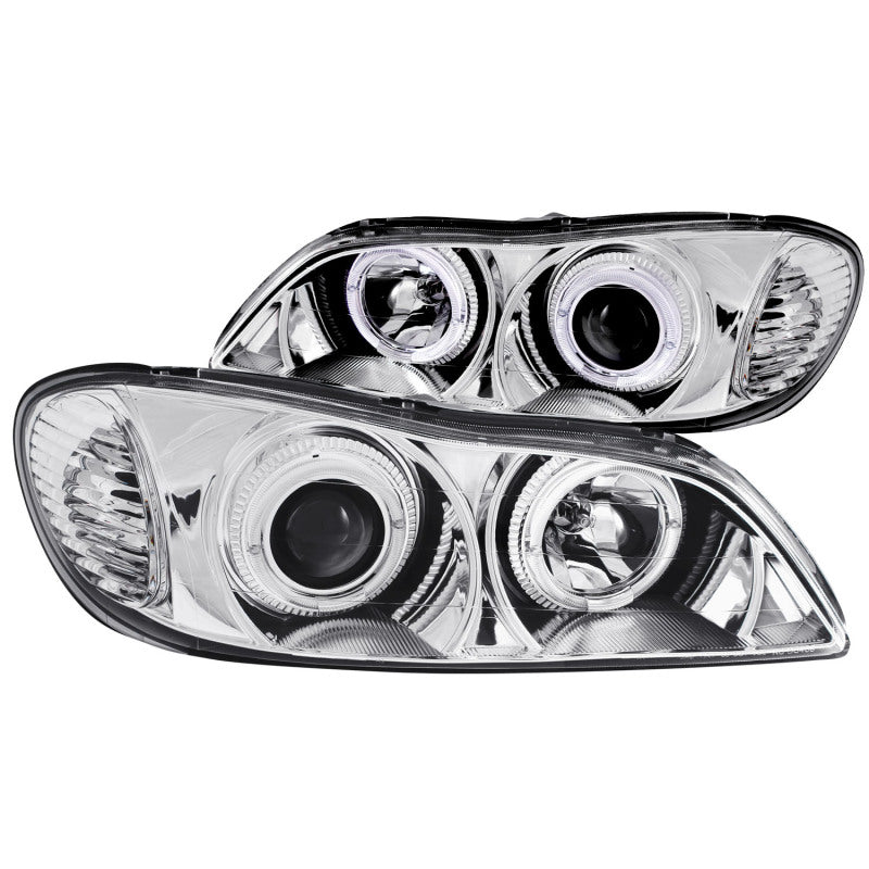 ANZO USA Infiniti I30 Projector Headlights W/ Halo Chrome; 2000-2004 - eliteracefab.com